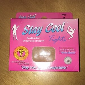 New Tamara Stay Cool Compression Footed Tights Pale Medium 90-120lbs 5’-5'4”